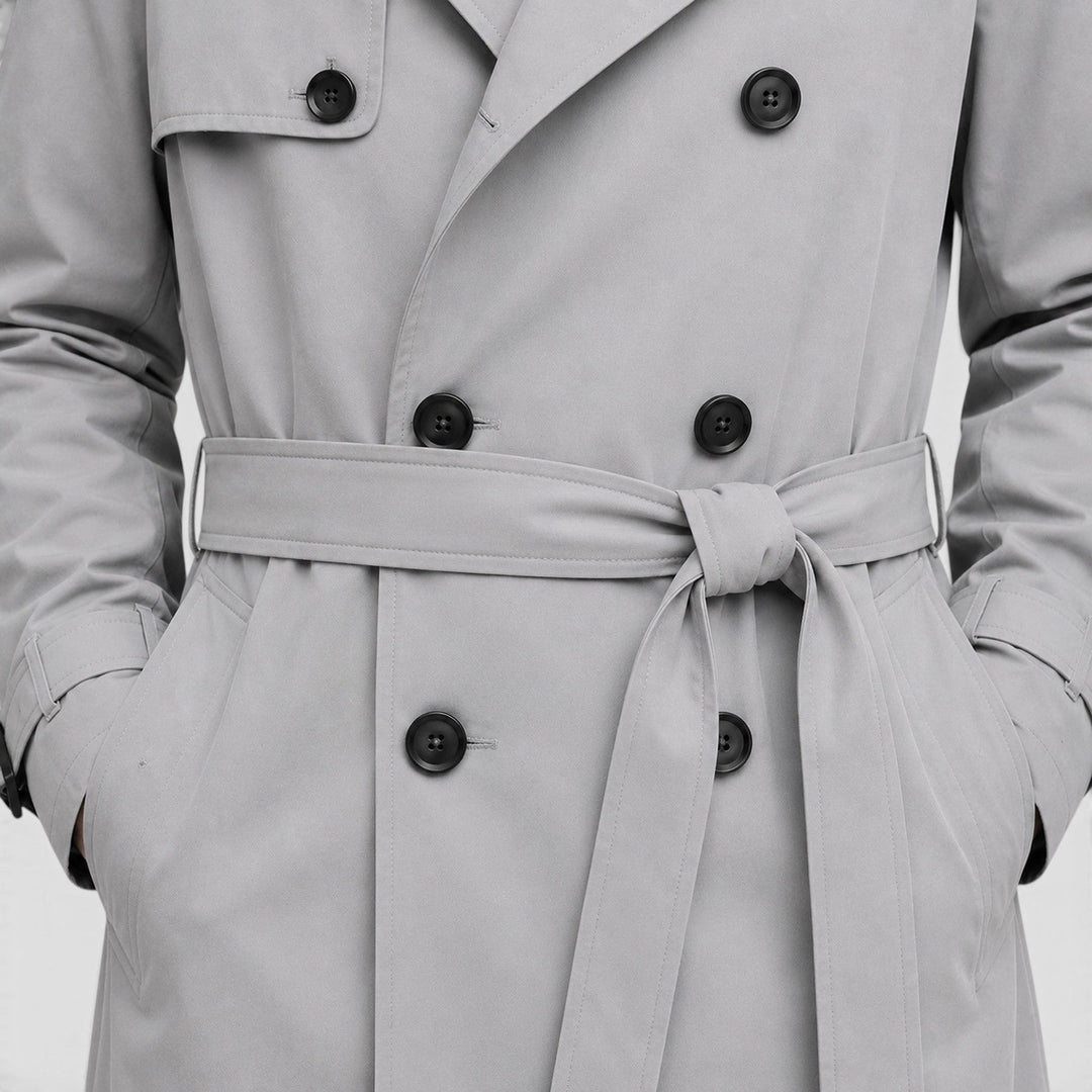Sterling | Men's Tailored Double Breasted Trench Coat