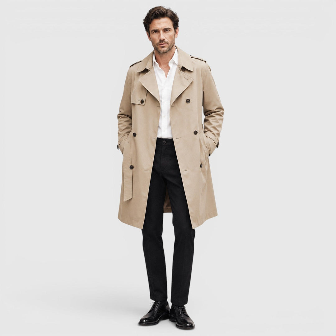 Sterling | Men's Tailored Double Breasted Trench Coat