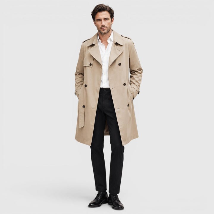 Sterling | Men's Tailored Double Breasted Trench Coat