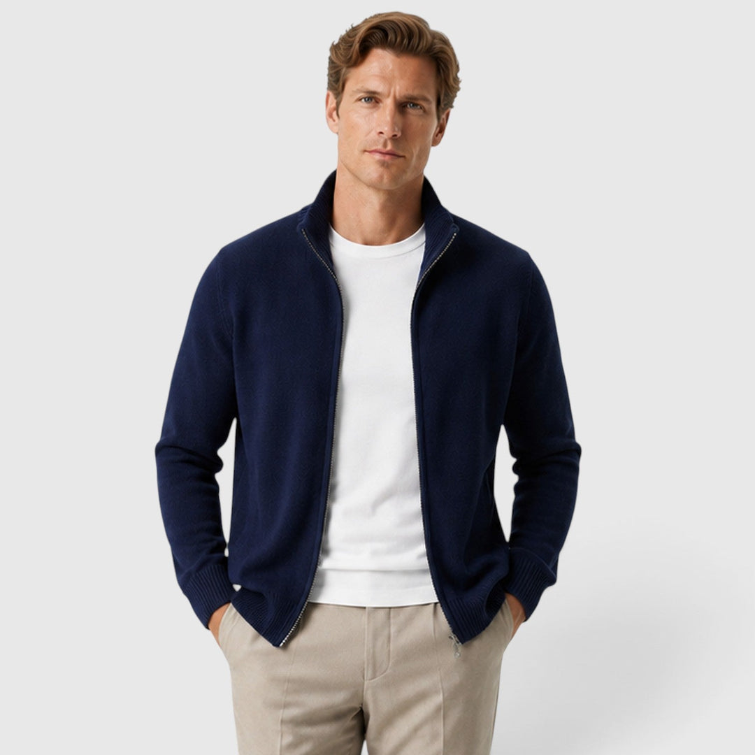 Owen | Men's Knit Zip Up Sweater