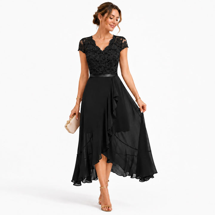 Sophia | Lace Midi Dress with V-Neck