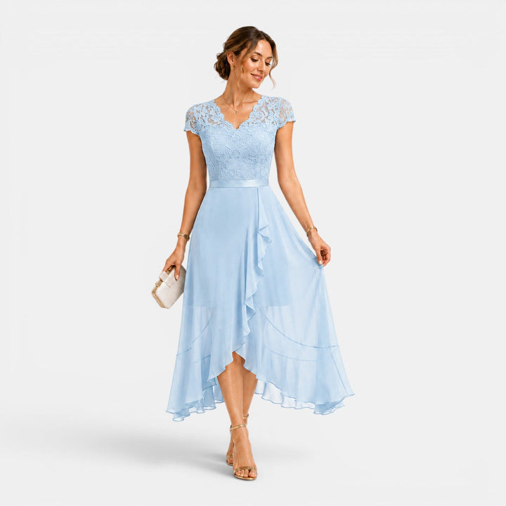 Sophia | Lace Midi Dress with V-Neck