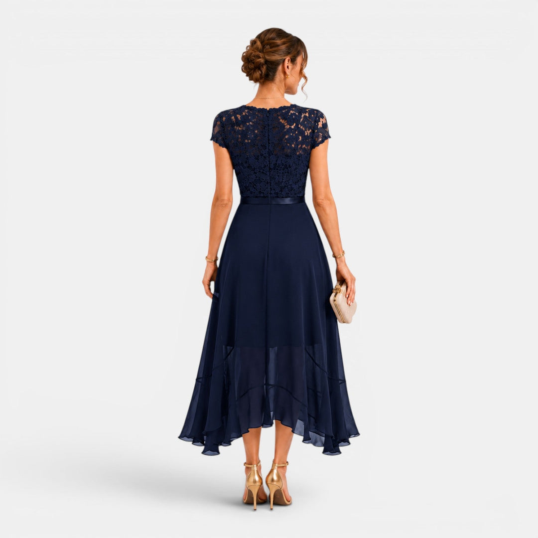 Sophia | Lace Midi Dress with V-Neck