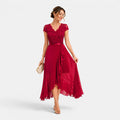 Sophia | Lace Midi Dress with V-Neck