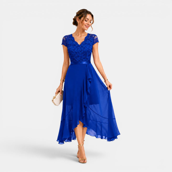 Sophia | Lace Midi Dress with V-Neck