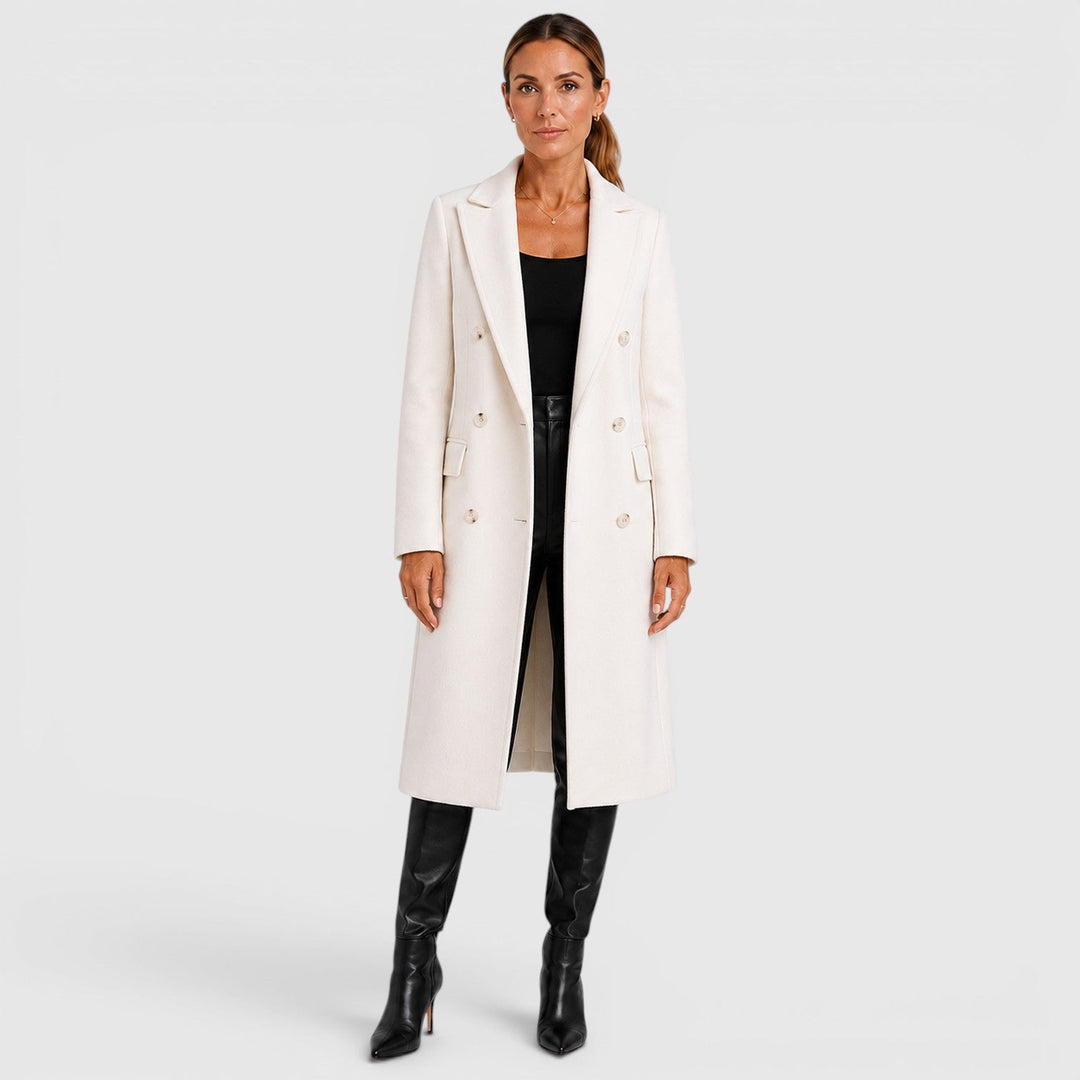 Audrey | Long Double-Breasted Overcoat