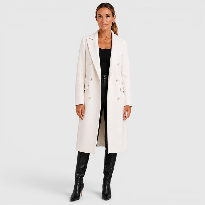 Audrey | Long Double-Breasted Overcoat