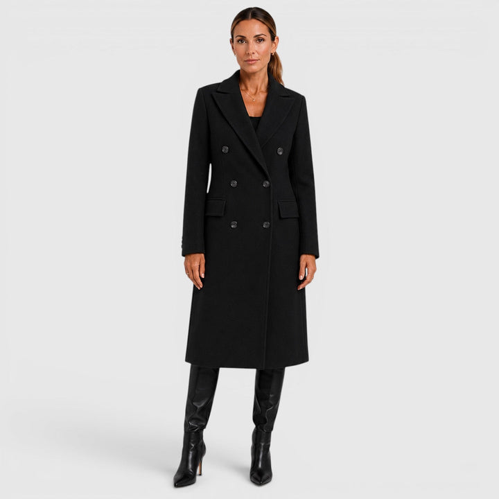 Audrey | Long Double-Breasted Overcoat