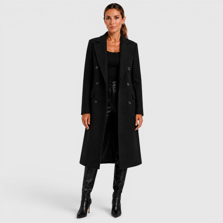Audrey | Long Double-Breasted Overcoat