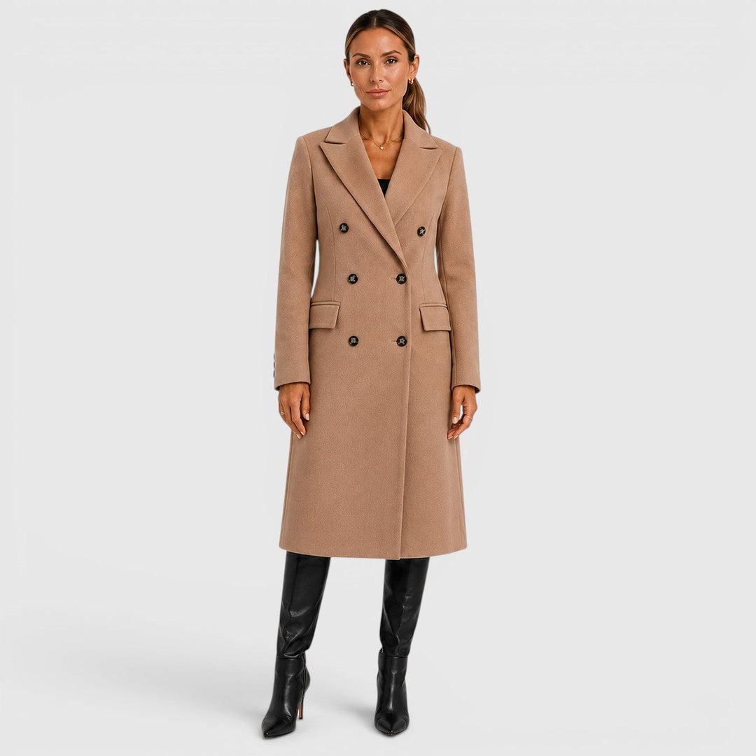 Audrey | Long Double-Breasted Overcoat
