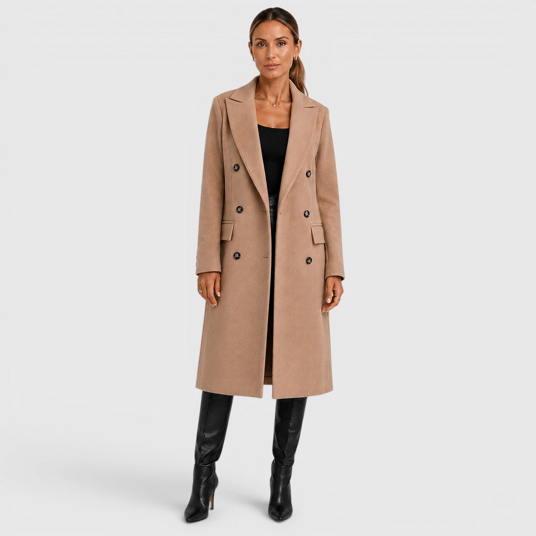 Audrey | Long Double-Breasted Overcoat