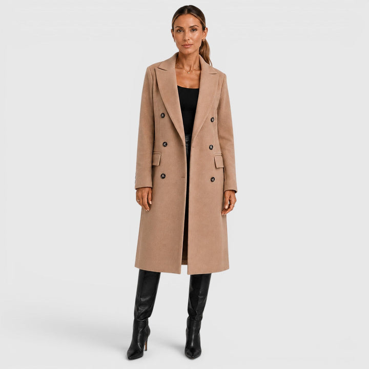 Audrey | Long Double-Breasted Overcoat