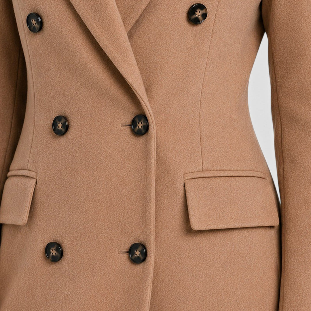 Audrey | Long Double-Breasted Overcoat