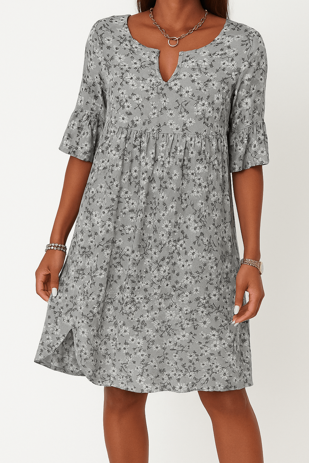 Olivia Pink Floral Casual Dress