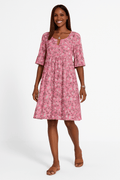 Olivia Pink Floral Casual Dress