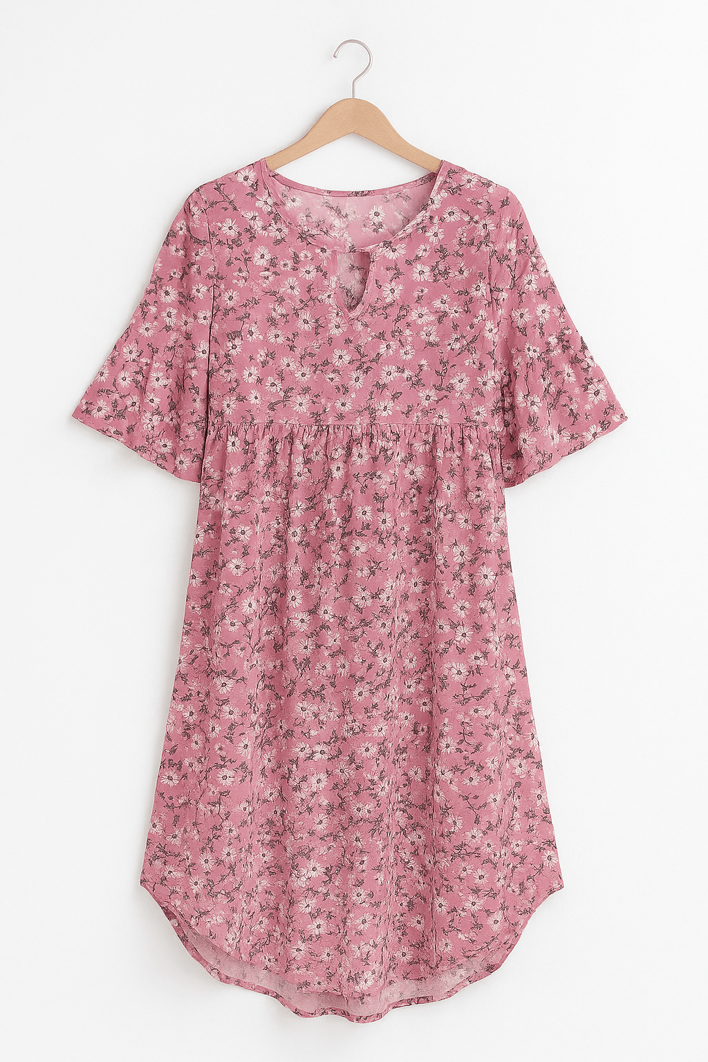Olivia Pink Floral Casual Dress