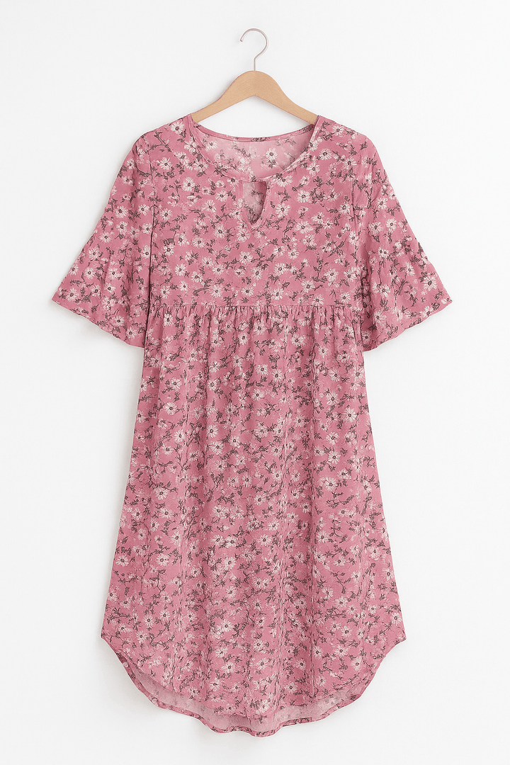 Olivia Pink Floral Casual Dress