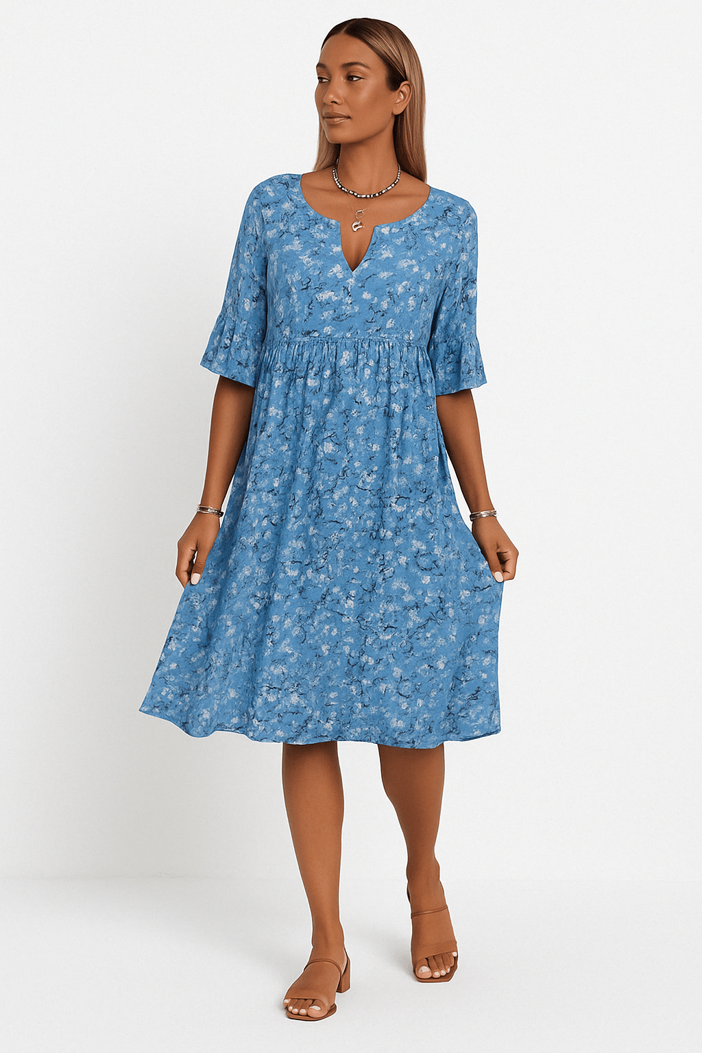 Olivia Pink Floral Casual Dress
