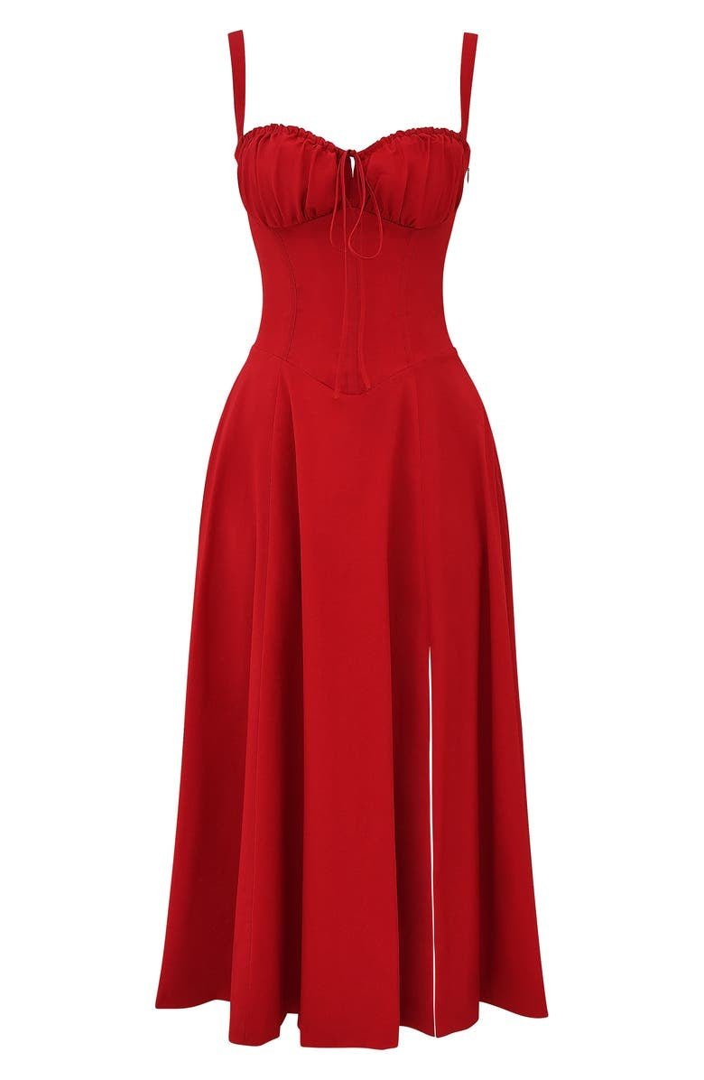 Kiana Floral Corset Midi Dress