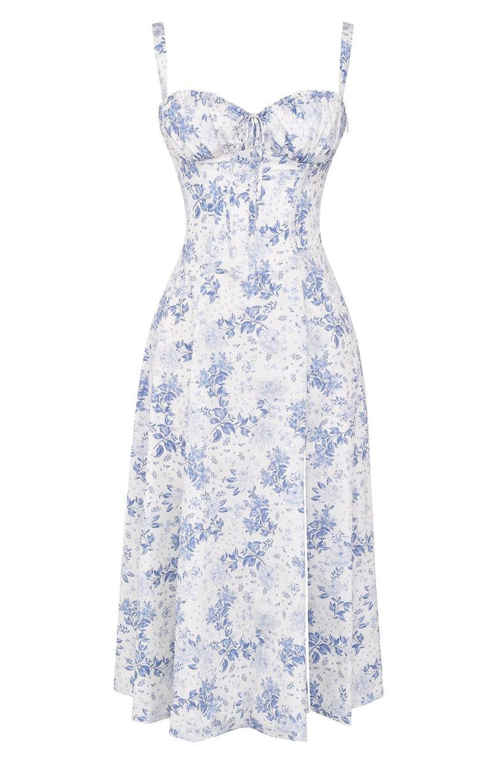 Kiana Floral Corset Midi Dress