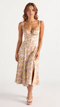 Kiana Floral Corset Midi Dress