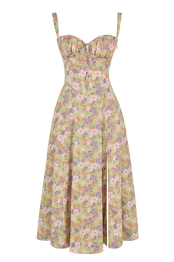 Kiana Floral Corset Midi Dress