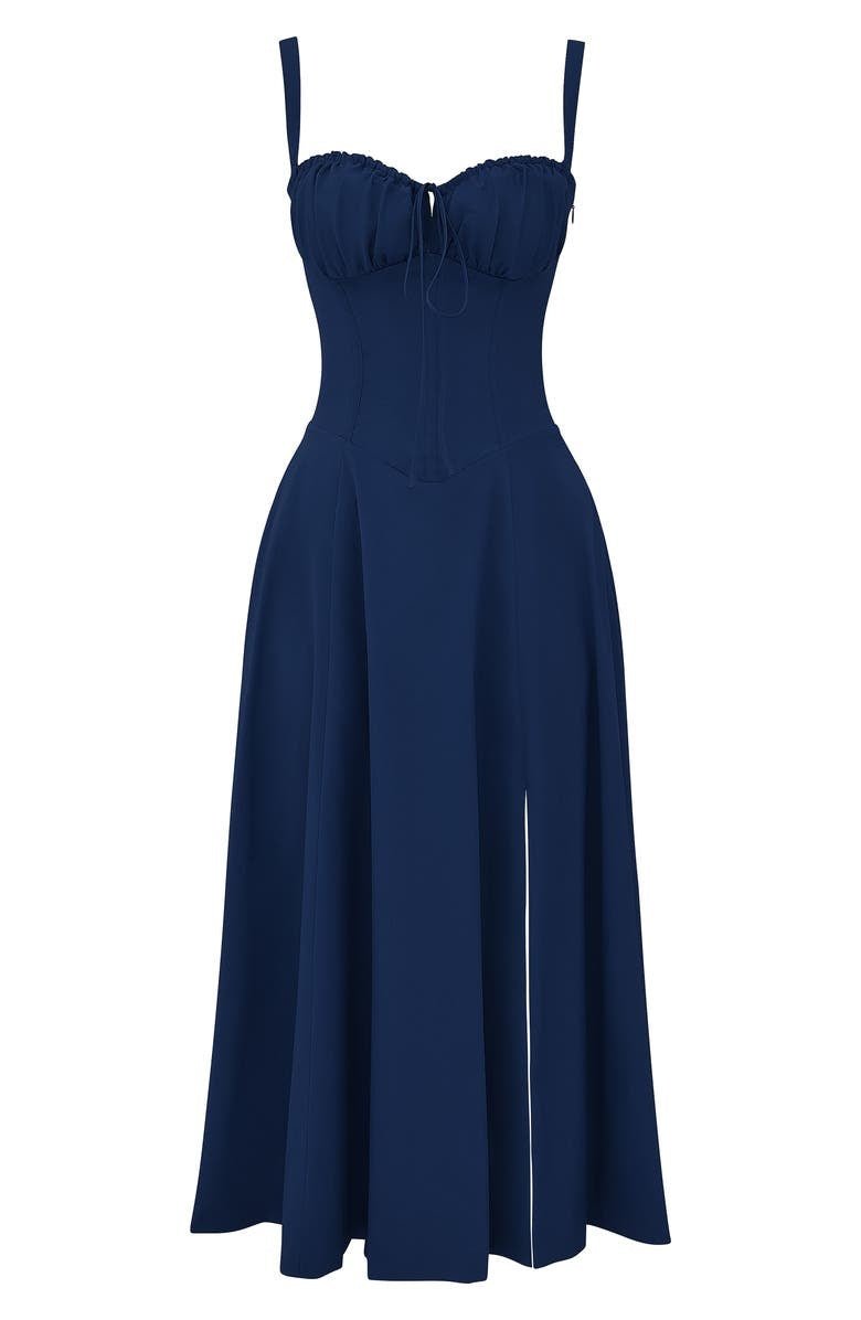 Kiana Floral Corset Midi Dress