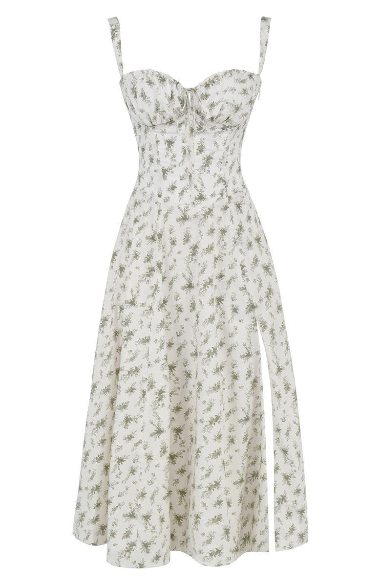 Kiana Floral Corset Midi Dress