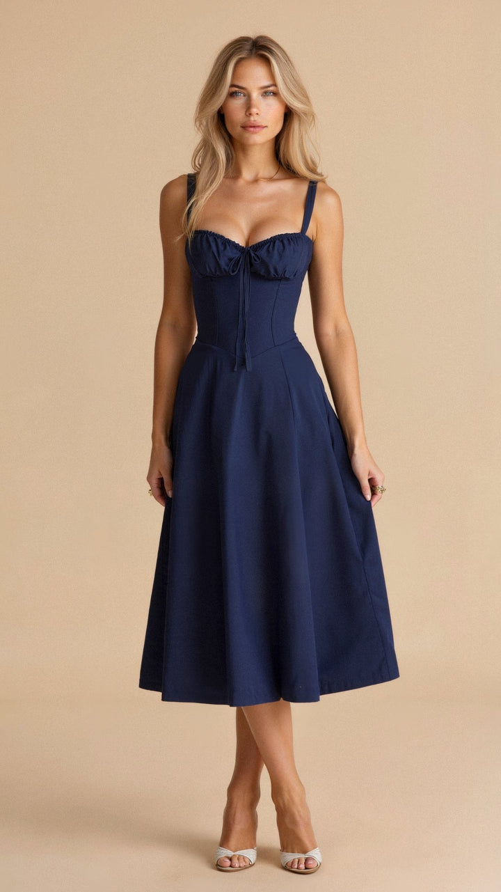 Kiana Floral Corset Midi Dress