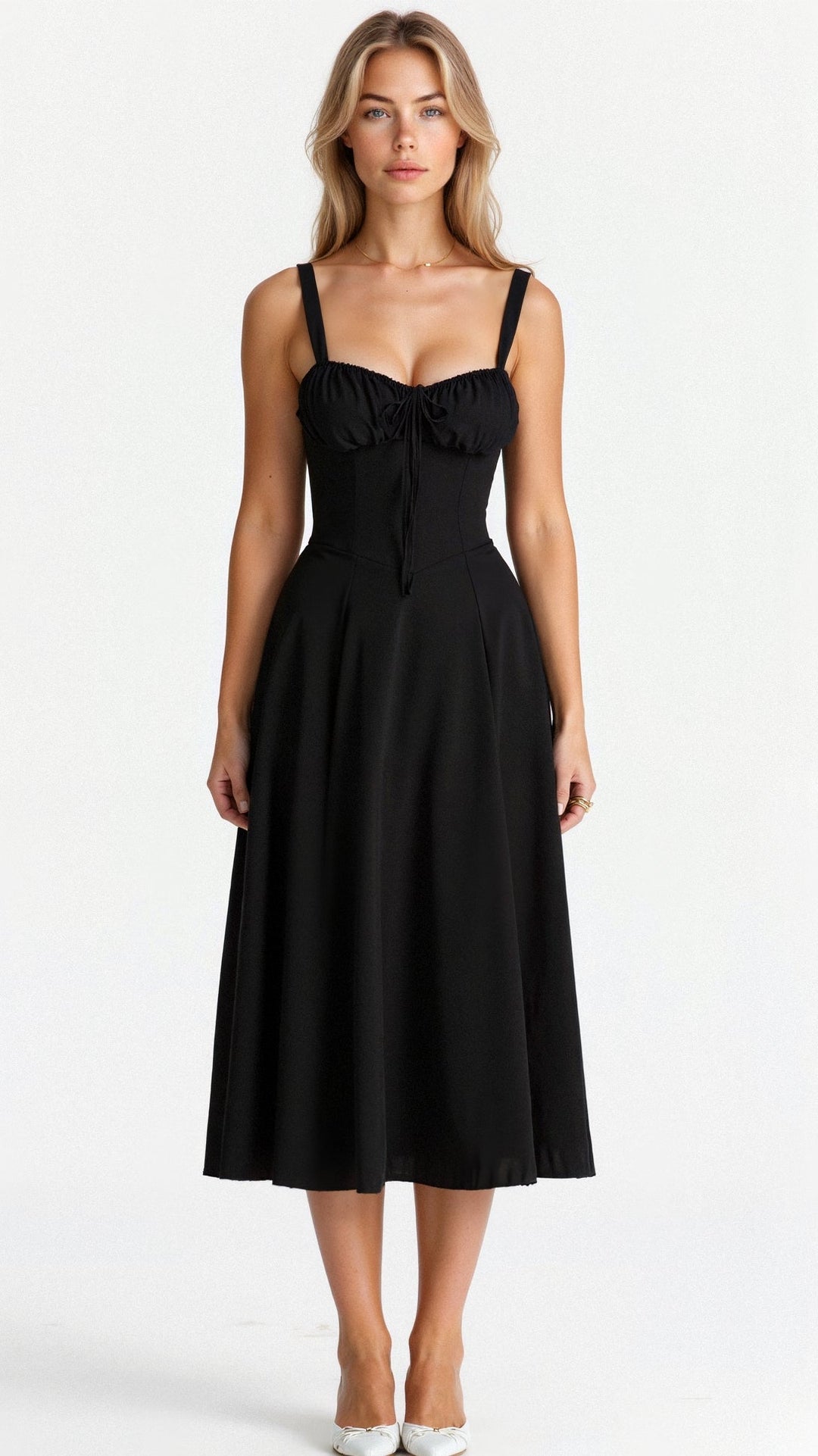 Kiana Floral Corset Midi Dress