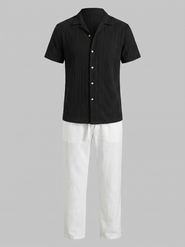 Brody | Men's Knit Summer Shirt & Pants Set