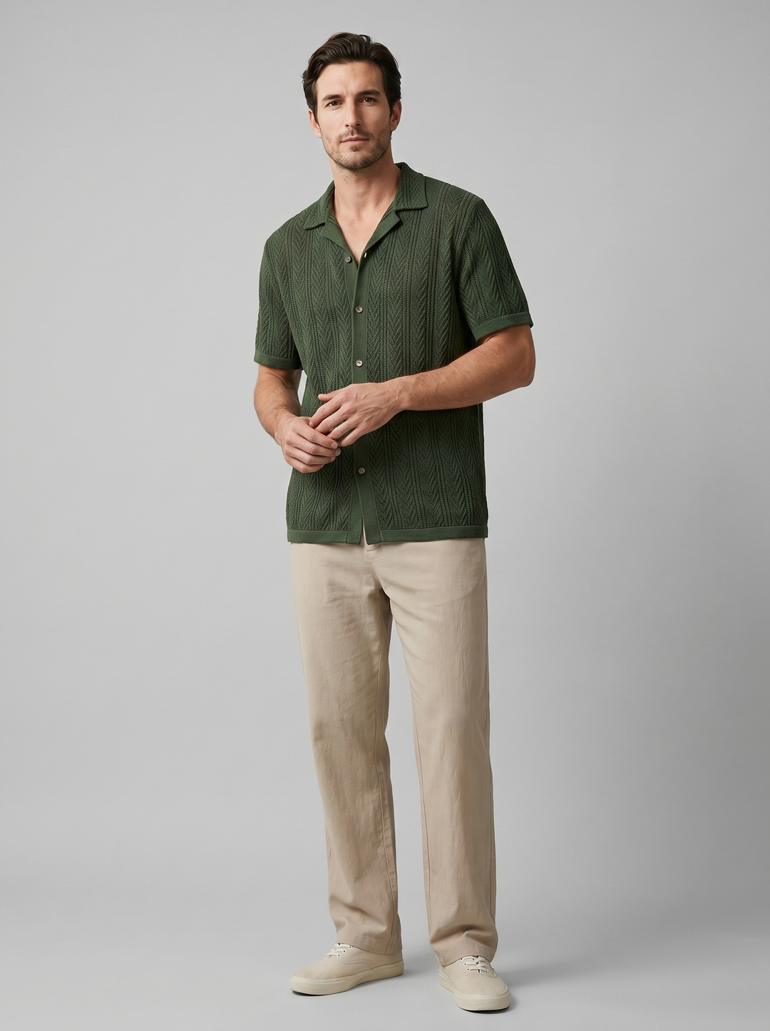 Brody | Men's Knit Summer Shirt & Pants Set