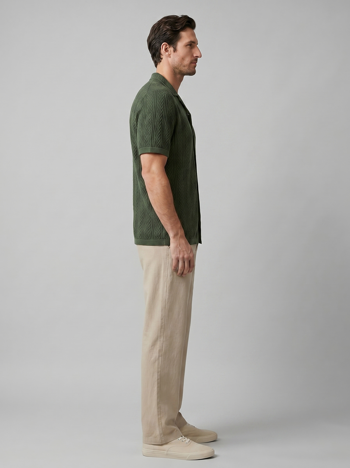 Brody | Men's Knit Summer Shirt & Pants Set