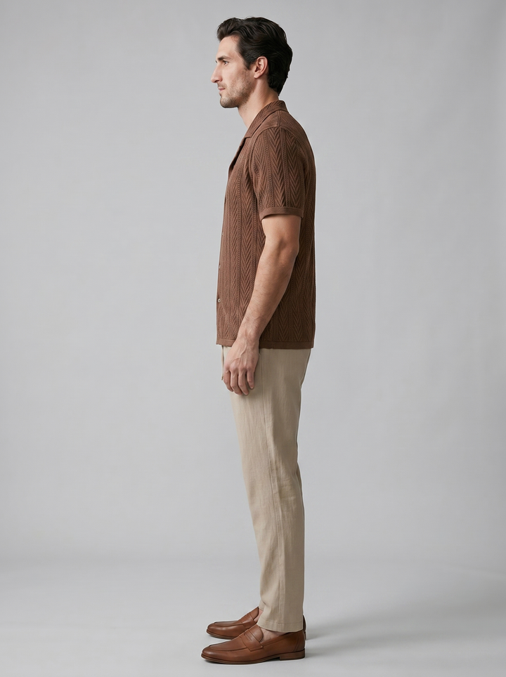 Brody | Men's Knit Summer Shirt & Pants Set