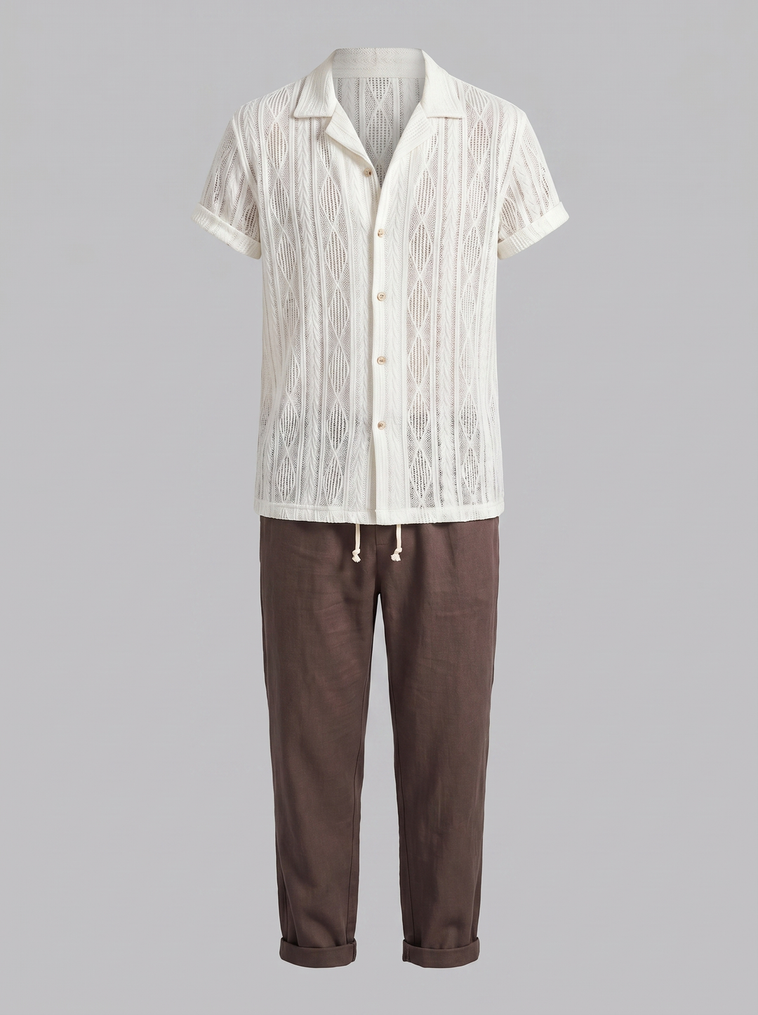 Brody | Men's Knit Summer Shirt & Pants Set