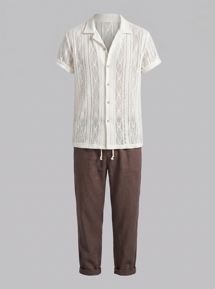 Brody | Men's Knit Summer Shirt & Pants Set
