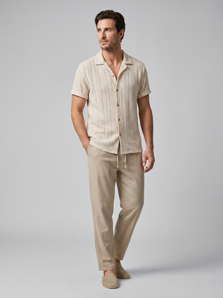 Brody | Men's Knit Summer Shirt & Pants Set