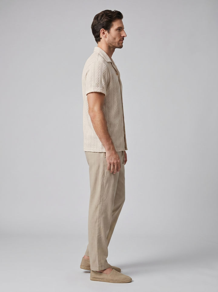 Brody | Men's Knit Summer Shirt & Pants Set