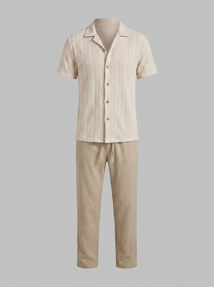 Brody | Men's Knit Summer Shirt & Pants Set