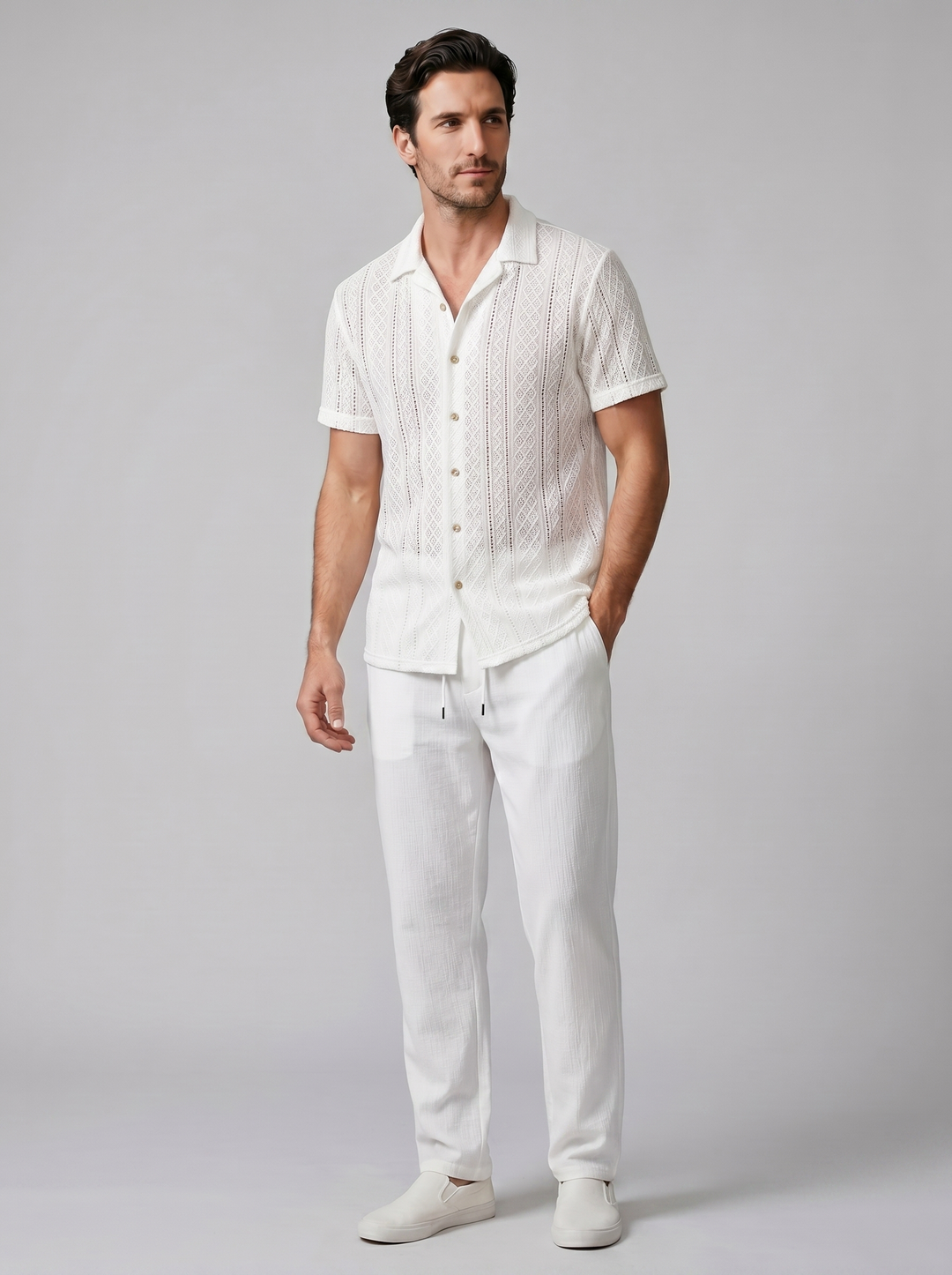 Brody | Men's Knit Summer Shirt & Pants Set