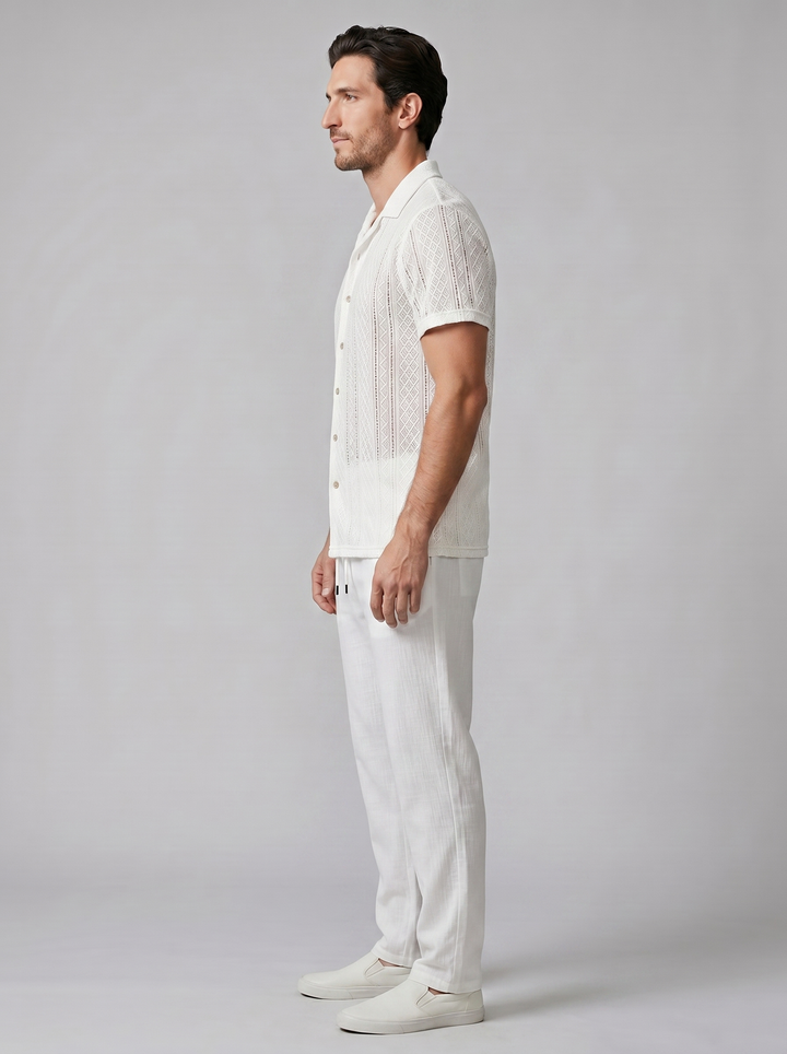 Brody | Men's Knit Summer Shirt & Pants Set