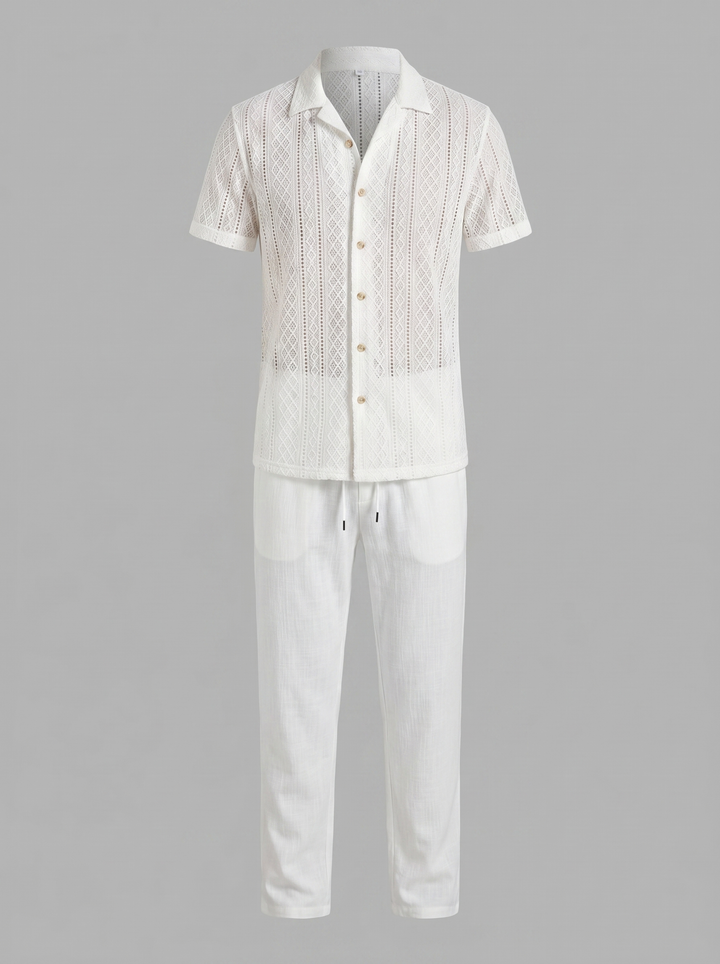 Brody | Men's Knit Summer Shirt & Pants Set