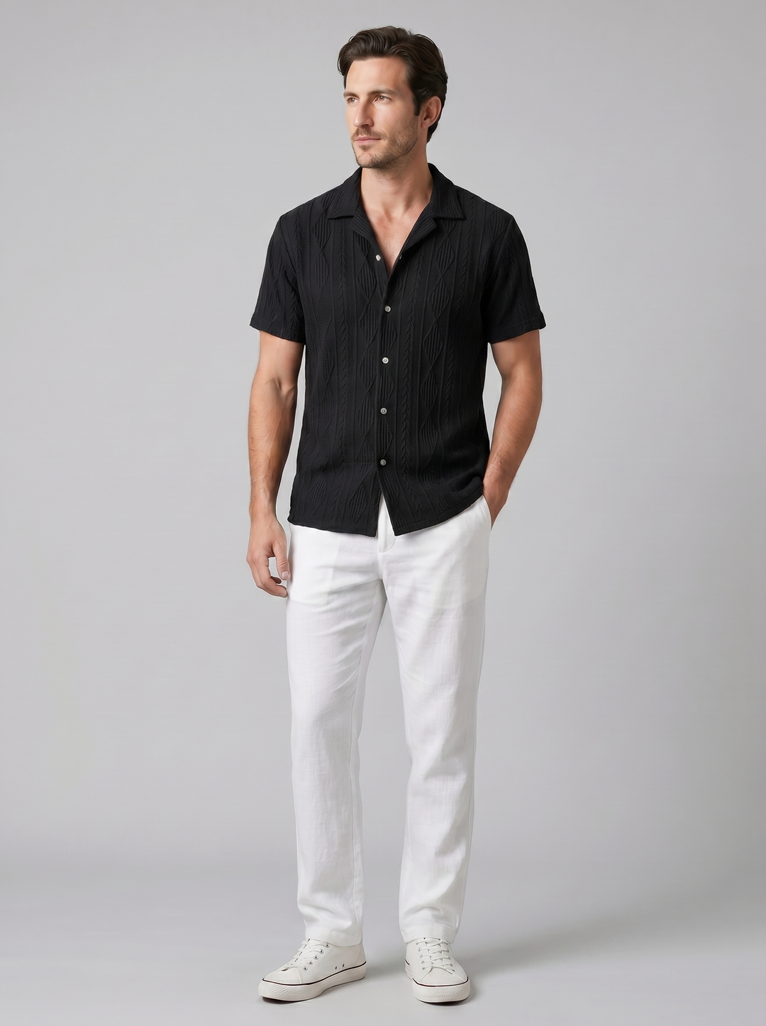 Brody | Men's Knit Summer Shirt & Pants Set