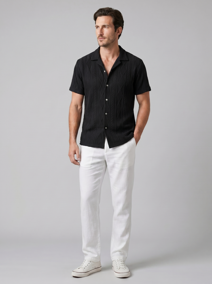 Brody | Men's Knit Summer Shirt & Pants Set