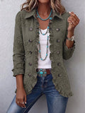 Maya | Floral Embroidered Jacket with Ruffle Trim