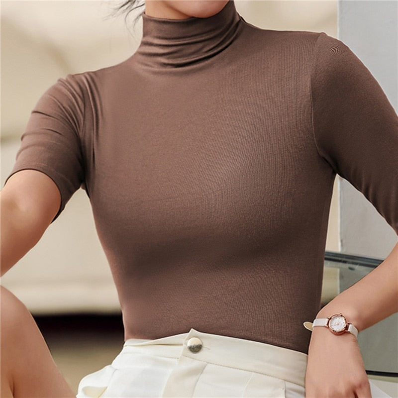 Calliope | Seamless turtleneck top