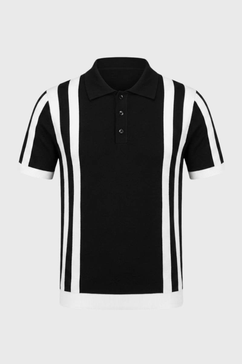 Miles | Retro Stripe Knit Polo