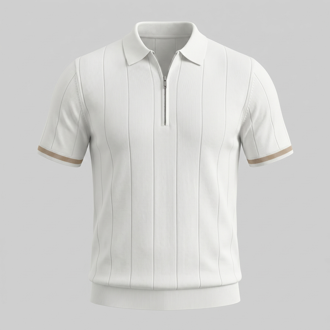 Blake | Men's Ribbed Knit Zip Polo
