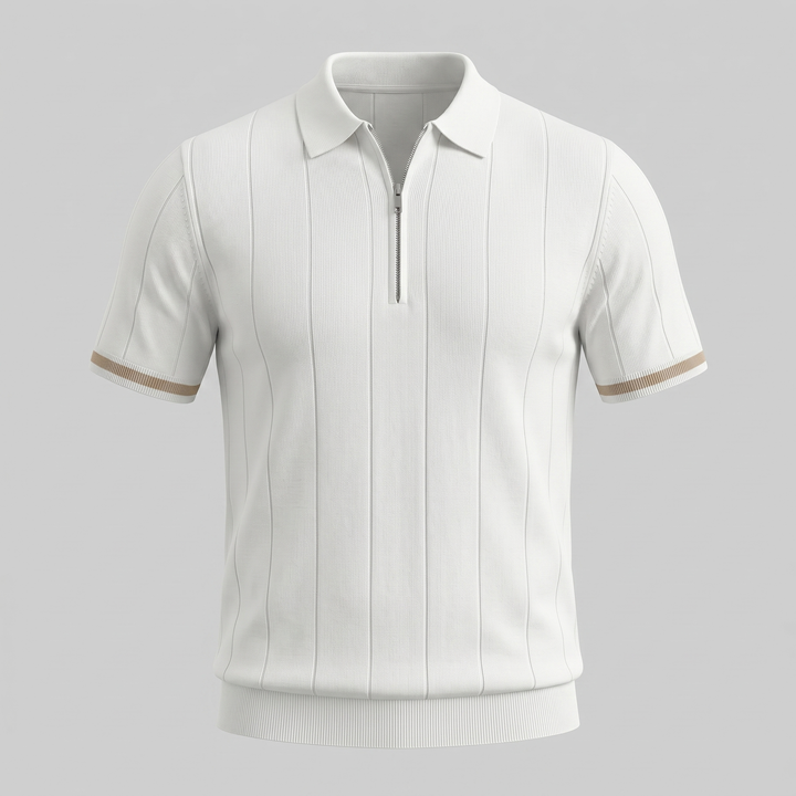 Blake | Men's Ribbed Knit Zip Polo