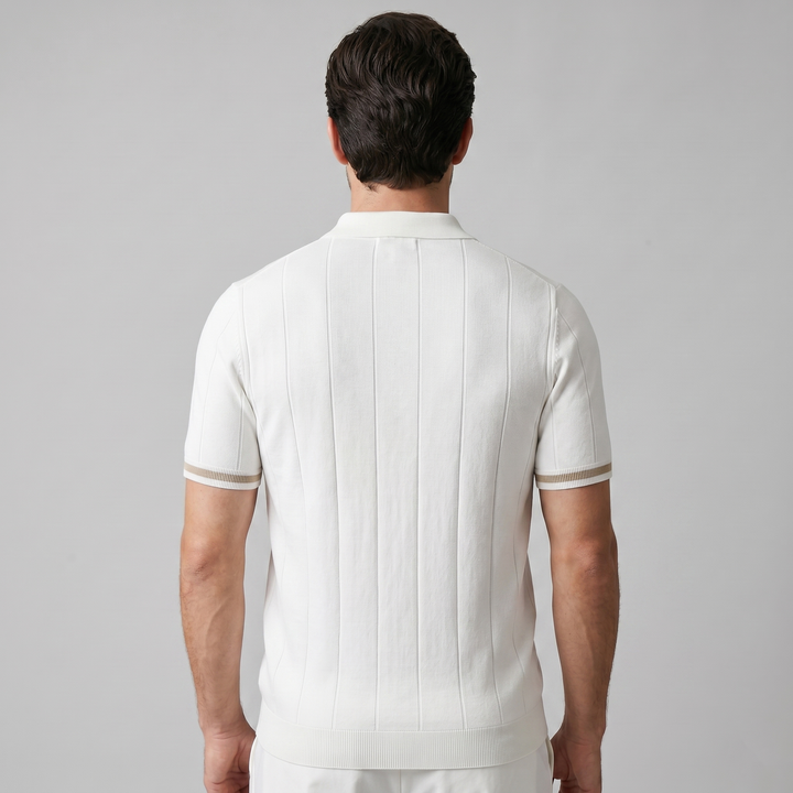 Blake | Men's Ribbed Knit Zip Polo